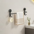 thumbnail image 1 of MORESEC Towel Rack, Strong Suction Cup Towel Rack for Bathroom, No Drill Installation, Wall Mounted Shelf for Towels and Toiletries, Durable and Waterproof, Gray Color, 1 of 4