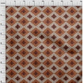 thumbnail image 3 of oneOone Silk Tabby Fabric Argyle Ikat Print Sewing Fabric BTY 42 Inch Wide, 3 of 4