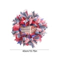 thumbnail image 5 of 4th of July Wreath for Front Door, Independence Day Patriotic Wreath Decorations, Memorial Day Flag Wreaths, Red White Blue Garland Decoration for Front Door Wall Home Decor, 5 of 6