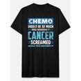 thumbnail image 2 of Graphic playera para hombreChemo Cancer funny Men’s Short Sleeve Graphic T-shirt Collection black Tee For Adult, Men, Women, Teen, Teenager, Adolescent, YouthFather's Day, Mother's Day, New Year, S, 2 of 8