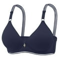 thumbnail image 2 of Women's Push Up Wireless T-Shirt Bra - Padded Plunge No Underwire, Comfortable Bralette, Perfect for Daily, Casual & Travel Use Dark Blue 38, 2 of 6