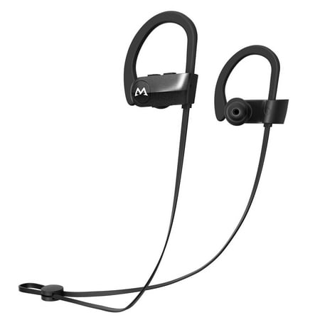 Mpow D7 Bluetooth Headphones IPX7 Waterproof, Richer Bass Stereo Wireless Sport Earphones, 10-12H Battery Noise Cancelling Earbuds w/Mic, Best Wireless Sport Headphones for Running Workout