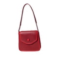 thumbnail image 4 of Bolso de hombro grande de PU rojo vino con cierre de hebilla de moda, correa ajustable, ideal para las axilas de las mujeres, estilo de capacidad, 4 of 8