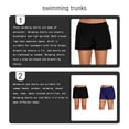 thumbnail image 3 of Naiovety Traje de baño Ajustable Sólido Cordón Banda Fácil de combinar Moda Diseño de cuatro esquinas Frío Casual Pantalones cortos suaves Traje de Deportes acuáticos Negro SG Naiovety OD020168-04B, 3 of 6