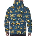thumbnail image 7 of Lsque Modern Excavator Pattern Casual Men's Hoodie,Hooded Sweatshirt with Kangaroo Pocket,Pullover Hoodie-Small, 7 of 7