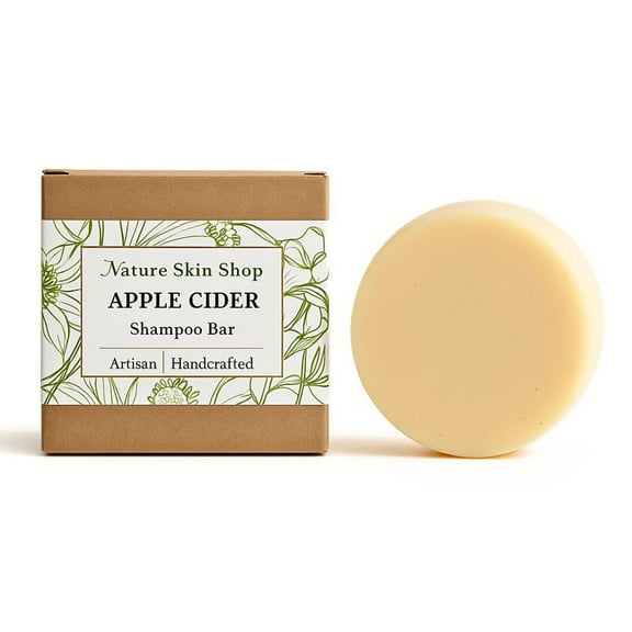 Nature Skin Shop Apple Cider Shampoo Bar – Clarifying Solid Shampoo for Build-Up Removal & Scalp Refresh – 4 oz – Sulfate-Free, Eco-Friendly Hair Cleanser