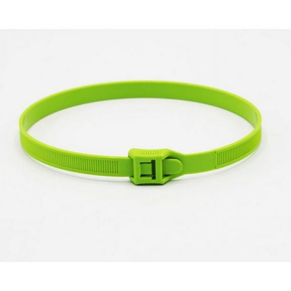 14" 120 LB Low-Profile In-Line Cable Ties - Fluorescent Green