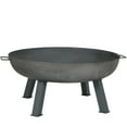 thumbnail image 3 of Sunnydaze 34" Round Wood-Burning Steel Finish Cast Iron Outdoor Raised Fire Pit Bowl, 3 of 13