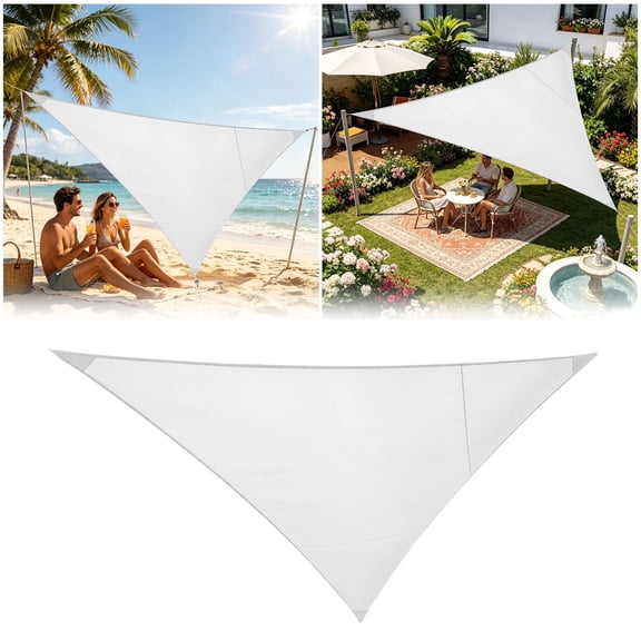 Rosine Waterproof Triangular Sun Shade Sail, UV Protection Outdoor Canopy With Fixing Ropes For Backyard Deck Patio Garden