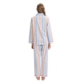 thumbnail image 5 of GLOBAL 100% Cotton Pajamas for Women Notch Collar Pjs Cozy Button Down Homewear with Pockets, Spring & Summer, 2-Piece, Sizes S to 3X, 5 of 7