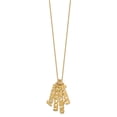 thumbnail image 2 of Auriga Fine Jewelry 10K Yellow Gold Brushed 4 Name Charm Necklace for Women 18", 2 of 5