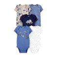 thumbnail image 2 of Summer New Baby Short Sleeve Bodysuits Layette 5PCS Sets Cartoon Printed Onesie Classic Dailywear 18-24 month, 2 of 4