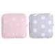 thumbnail image 1 of Bolsa portátil para guardar toallas sanitarias, 2 unidades, monedero con cremallera, gran capacidad, para viajes al aire libre y oficina - Lunares grises y hojas rosas, 1 of 5