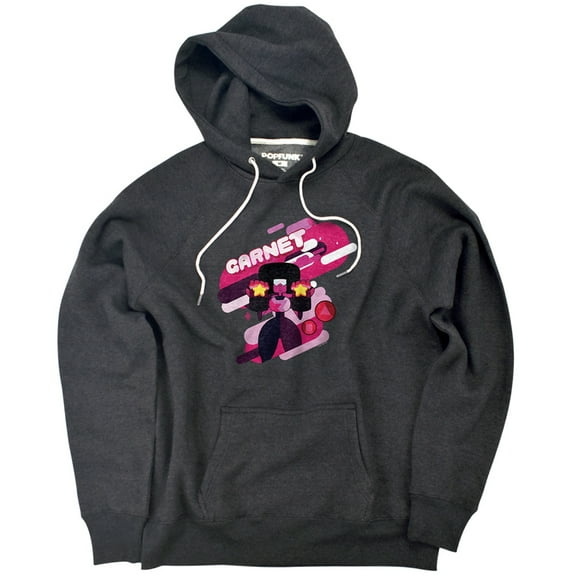 Steven Universe Garnet Power Unisex Adult Slim Fit Pull-Over Heather Hoodie, Charcoal, Small