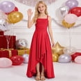 thumbnail image 6 of SHenli Spaghetti Strap Junior Bridesmaid Dresses Silk Satin Flower Girl Dress for Girls Special Occasions Red 11-12 Years, 6 of 8