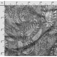 thumbnail image 2 of Soimoi Asian Paisley Print, Silk Fabric, Decor Sewing Fabric by The Yard 42 Inch Wide,Decorative Fabric for Shirts Suits Ties, Dark Gray, 2 of 5