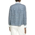 thumbnail image 2 of Gracia womens  Tie-Neck Blouse, s, Blue, 2 of 3
