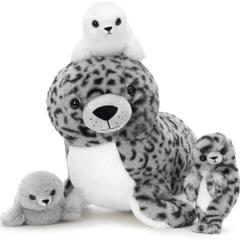 MaoGoLan 4-Piece Seal Stuffed Animal Set with Babies photo 1