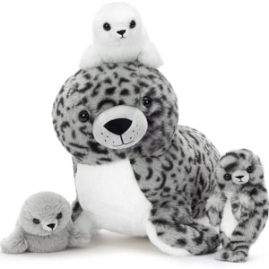 MaoGoLan 4-Piece Seal Stuffed Animal Set with Babies
