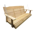 thumbnail image 2 of 5' Natural Cedar Porch Swing, Amish Crafted, Includes Chain & Springs, 2 of 4