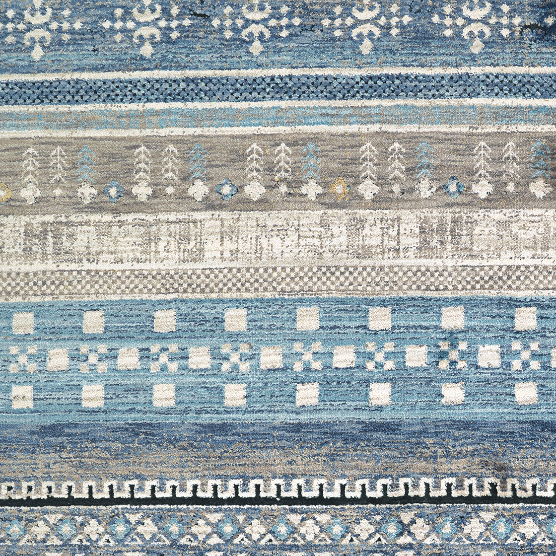 Couristan Nostalgia Serapi Area Rug, Denim-Tawny, 6'6" x 9'6"