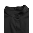 thumbnail image 3 of Innerwin Shirts Button Down Women Tops Work V Neck Plain Blouse Black XL, 3 of 5