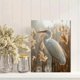 thumbnail image 2 of Qisvanset Framed Canvas Wall Art 12x16 Inch Reed Heron Minimal Tranquil Coastal Bird Art, 2 of 5