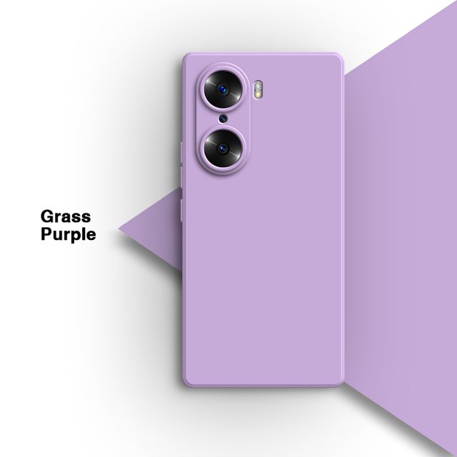 Original Basic Phone Case for Honor 60 Pro SE 60Pro 60SE 5G Trendy simplicity Classic Liquid Silicone Lens Protection Back Cover Grass Purple Honor 60