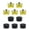 45mm, variant on Rubber Head Replacement Set Yellow Black Tip for Plastic Hammer Use Furniture Assembly & Crafts 25mm/30mm/35mm/40mm/45mm