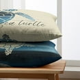 thumbnail image 4 of Sea Turtle Lumbar Pillow Covers Beach Ocean Themed Rectangle Waist Pillowcase 12x20 Navy Blue and Beige Cotton Linen Throw Pillow Covers Set of 2 for Bed Sofa Couch Home Decor, 4 of 6
