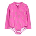 thumbnail image 4 of Carter's Child of Mine Toddler Girl Rash Guard Swimsuit, One-Piece, Sizes 12M-5T, 4 of 6