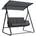 thumbnail image 1 of Outsunny 2-Person Outdoor Patio Porch Swing with Adjustable Canopy, 1 of 10