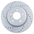 thumbnail image 2 of TRQ Performance Brake Rotor Drilled & Slotted G-Coated Rear Pair Fits Select BMW, 2 of 5