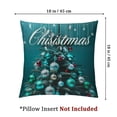 thumbnail image 4 of nygtbtfer Throw Pillow Cover Blue Festive Christmas Teal Green Decorative Pillow Case Home Decor Square Pillowcase White, 4 of 7