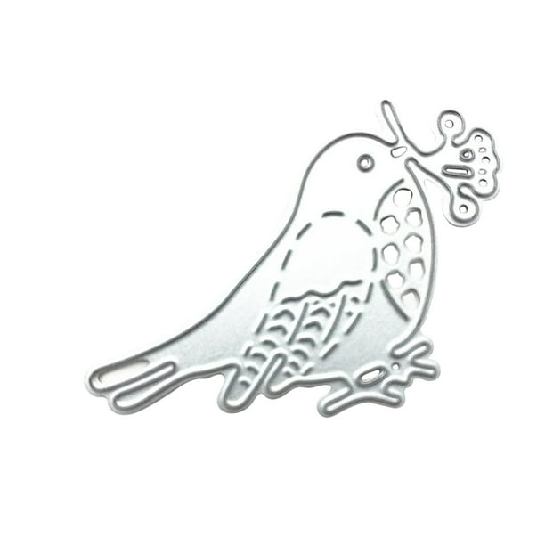 Billuyoard Molde de relieve con forma de pájaro, plantilla para hacer tarjetas, troquel para manualidades de papel para manualidades, herramienta Artesanía