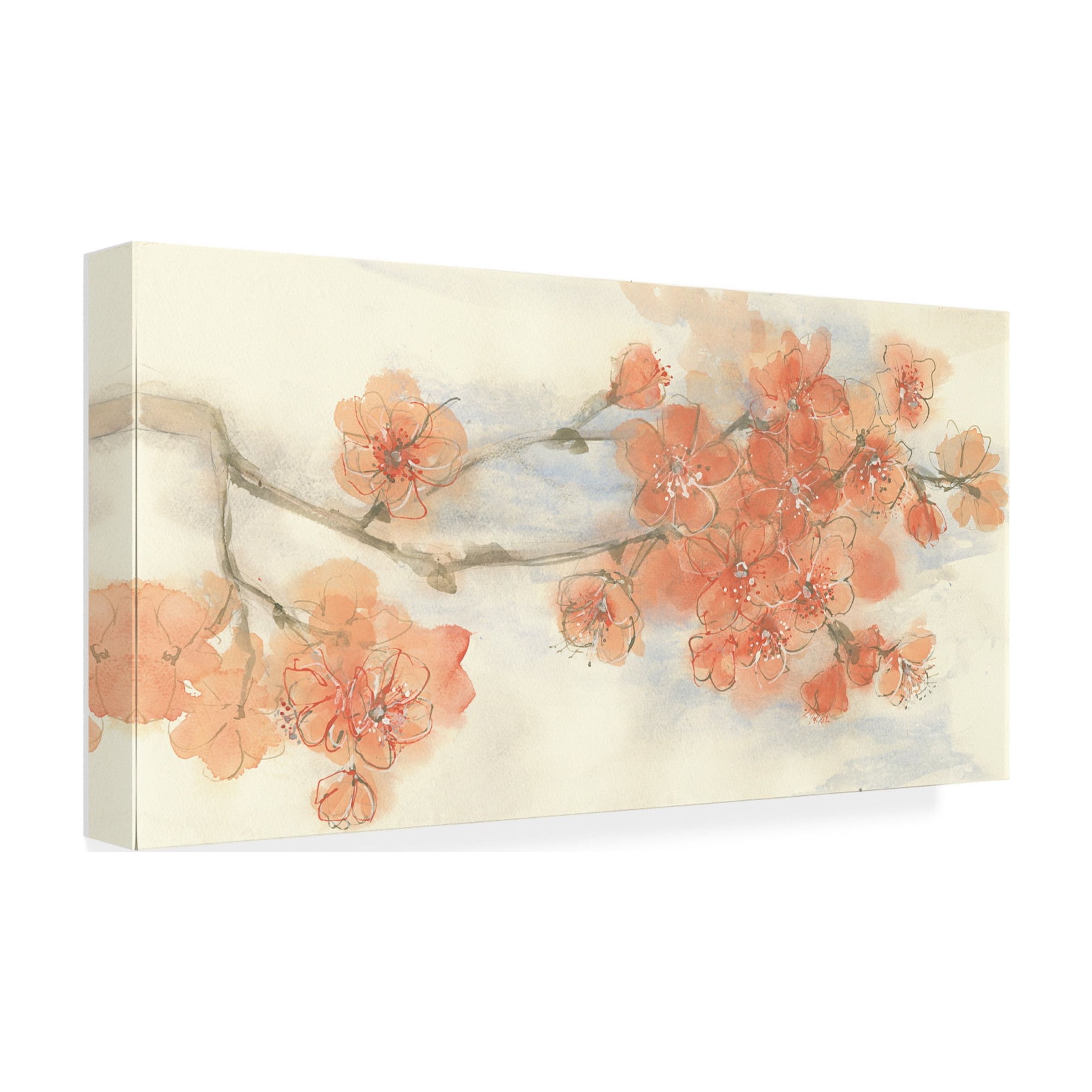 Chris Paschke 'Peach Blossom I' Canvas Art