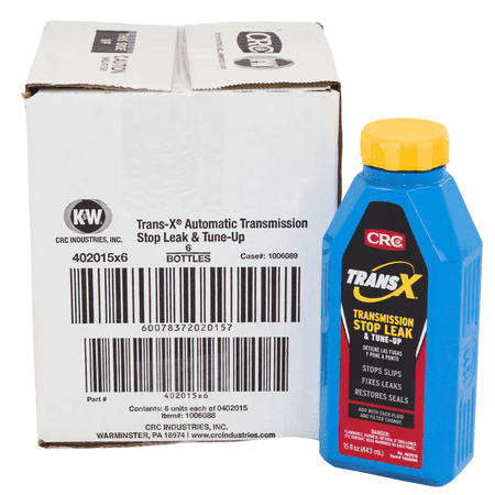 K&W Trans-X Transmission Slip-Stop and Leak Fix, 15 fl oz, for Cars and Trucks, Pack of 6