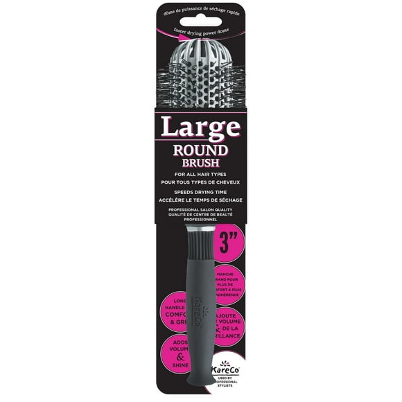 KareCo Large Round Thermal Ceramic Brush, Three Inch Round Brush