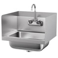 thumbnail image 1 of Costway Stainless Steel Hand Washing Sink NSF Commercial w/ Faucet and Side Splashes, 1 of 10