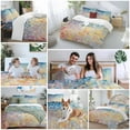 thumbnail image 5 of Colorful Block Art Stone Bedding Duvet Cover Set Twin Size 4 Pieces Oil Painting Texture Bedding Set with Zipper Closure, 1 Comforter Cover 68x86 Inches 1 Flat Sheet & 2 Pillow Cases, 5 of 7