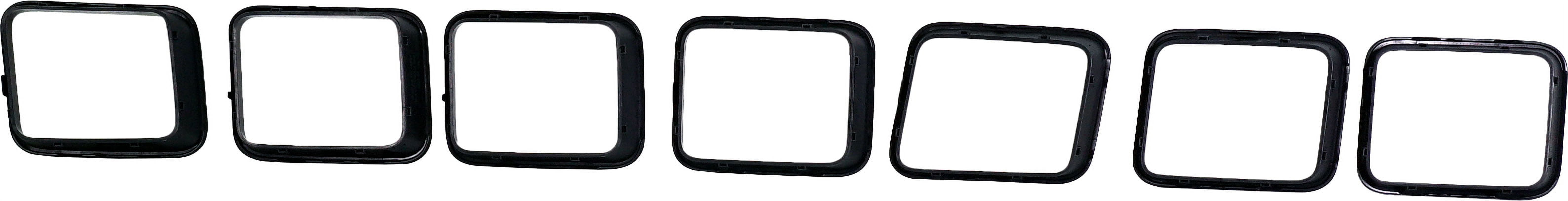 Grille Trim Compatible with 2017-2021 Jeep Grand Cherokee Painted Black
