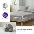 thumbnail image 4 of Simple&Opulence 100% Belgian Linen Sheet Set Handmade Hemstitch Light Grey King Size Bed Sheet-4 Piece (1 Flat Sheet+1 Fitted Sheet+2 Pillowcases)-Natural Flax Farmhouse Bedding, 4 of 6