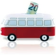 thumbnail image 3 of BRISA VW Collection - Volkswagen Savings Bank Piggy Bank Money Coin Box in T1 Bus Samba Design (Classic Bus/Red), 3 of 7