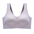 thumbnail image 6 of Gymayou Women Cross Back Sports Bra Front Side Buckle No Underwire Bra Thin Everyday Bra Size XL, 6 of 6