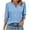 Blue, variant on Xixinqiwan Women Tops,Womens 3/4 Sleeve Tops Plus Size V Neck Summer Shirts Dressy Casual Loose Fit Three Quarter Blouse Blue S