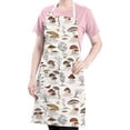 thumbnail image 5 of Red Mushroom Plant Light Pattern Apron-Garden Aprons for Women with Pockets-Cotton Linen Waterproof Kitchen Cooking Gardening Aprons Adjustable for Kitchen,Cooking,BBQ and Salon 33x27 Inch, 5 of 7