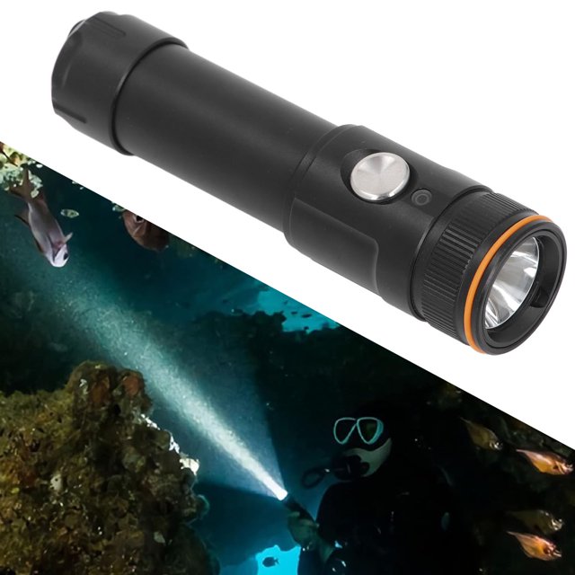 Dive Light, 6 Lighting Modes Dive Flashlight Portable 110m for Night Diving