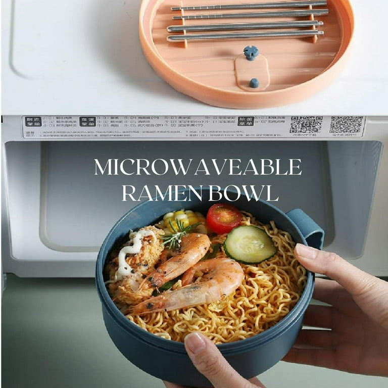 Microwave Ramen Bowl Set Noodle Bowls With Lid Speedy Ramen Cooker In  Minutes Bpa Free And Dishwasher Safe For Office College Dorm Room Instant  Cookin