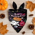 thumbnail image 5 of 4 Patterns Halloween Dog Bandana Single Pack Pet Bib,Colorful Triangle Scarf Double Sided Large Size Pet Bandana for Medium Large Dogs Cats,Halloween Party Costume Decor Fall Decor, 5 of 6
