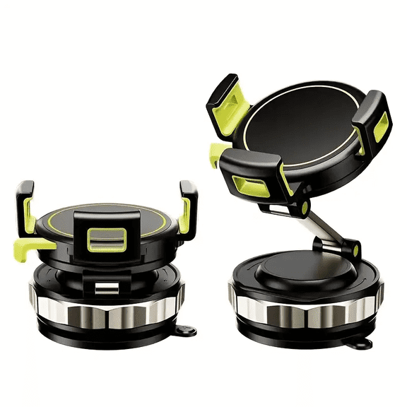 2 in 1 magnetic phone holder, 360° Adjustable Car Phone Mount with Strong Vacuum Suction Cup,Compatible with iPhone & Android,Car Accessories